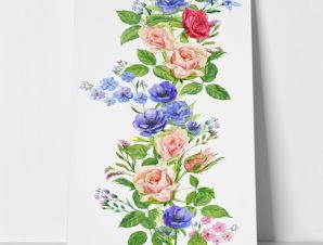 Πίνακας BOUQUET OF FLOWERS AND ROSES