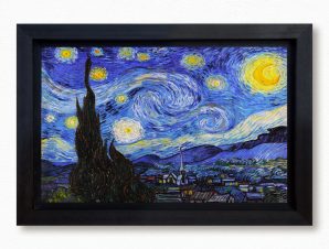 Πίνακας σε καμβά με κορνίζα VAN GOGH – THE STARRY NIGHT F2