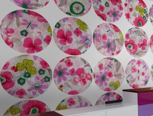 Φωτοταπετσαρία – Pink meadow – circle 50×1000